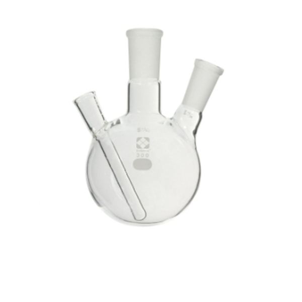 日本SIBATA柴田科學帶溫度計封裝管的雙口圓底燒瓶005320-24300