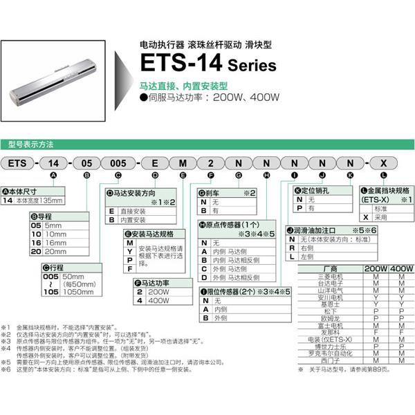 CKD喜開理電動執(zhí)行器（無馬達型）滑塊型ETS-14-10005-EM2NNNNN